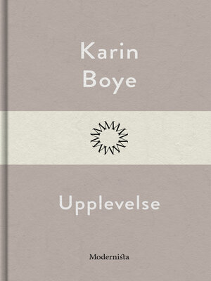 cover image of Upplevelse